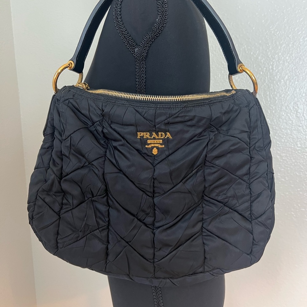 Prada Black Quilted Shoulder Bag